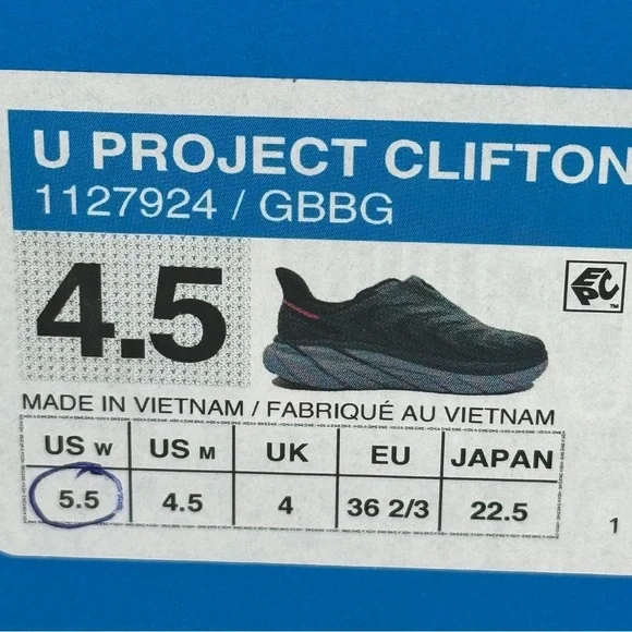 NWT Hoka Project Clifton Goblin Blue Navy GBBG Unisex Sneakers Shoes